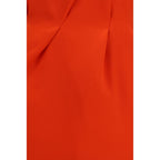Magda Butrym Red Silk Mini Skirt