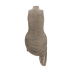 Magda Butrym Beige Copper Cocktail Dress