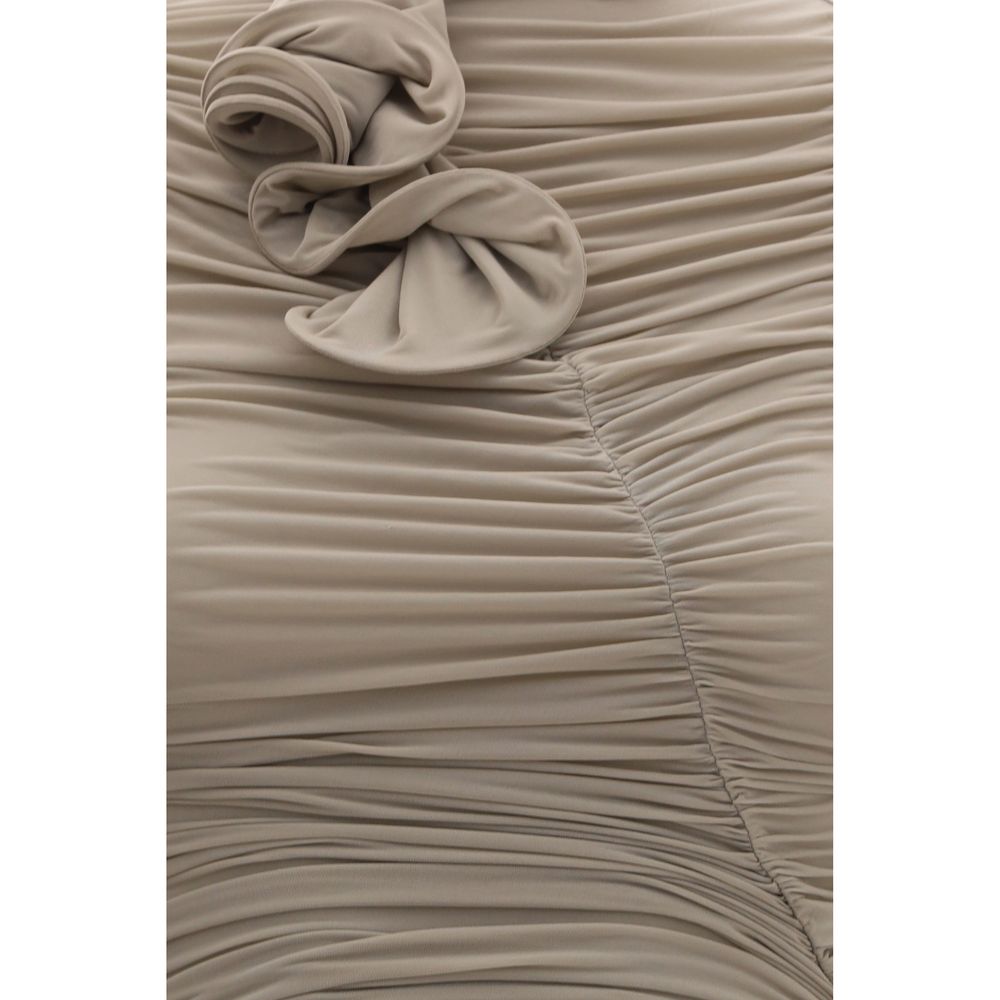 Magda Butrym Beige Copper Cocktail Dress Magda Butrym