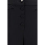 Valentino Garavani Black Wool Oves Aries Flared Pants