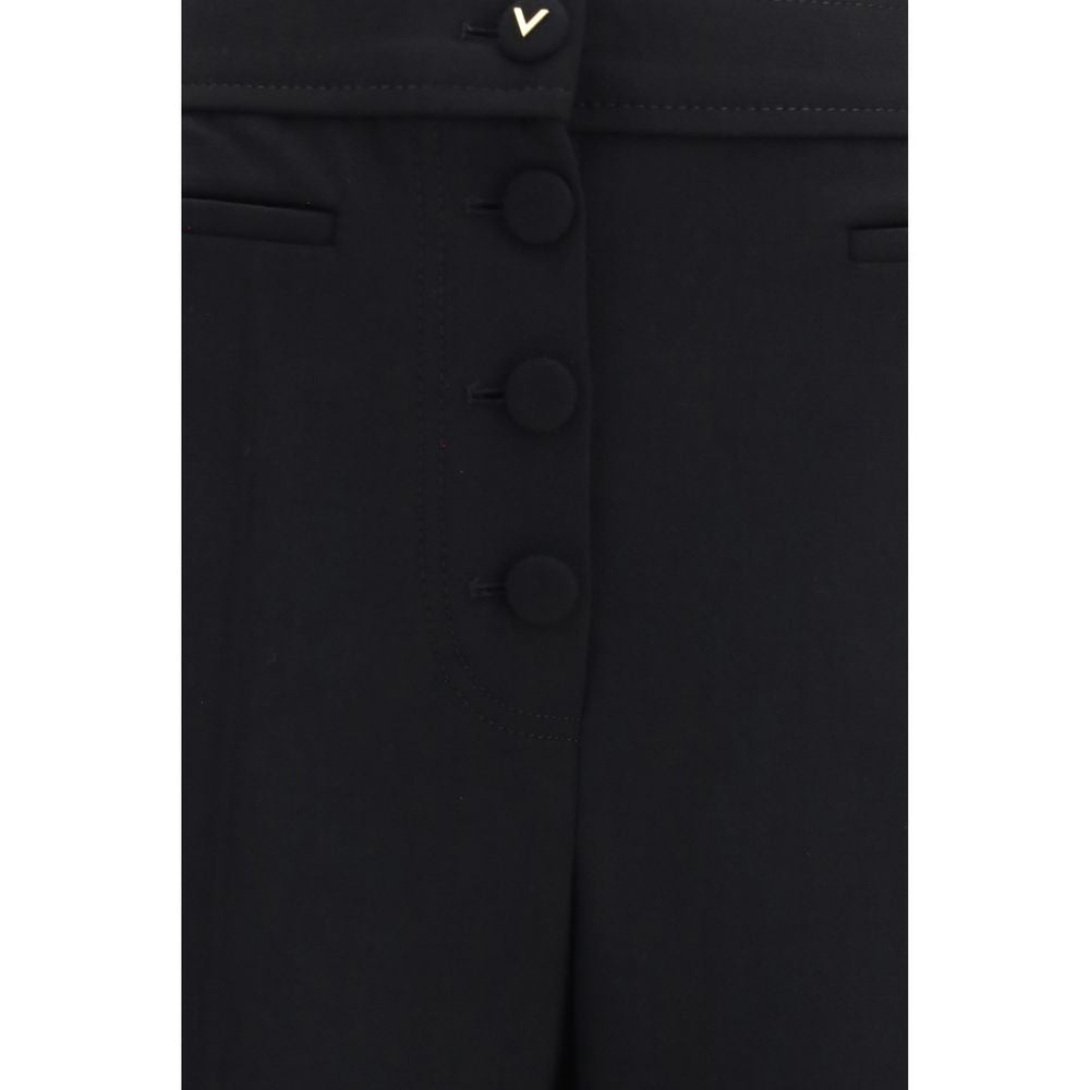 Valentino Garavani Black Wool Oves Aries Flared Pants Valentino Garavani