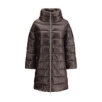 Herno Brown Polyester Full-Length Jacket