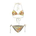Zimmermann multicolor polyamide bikini with floral pattern, featuring adjustable straps and classic bikini bottoms.