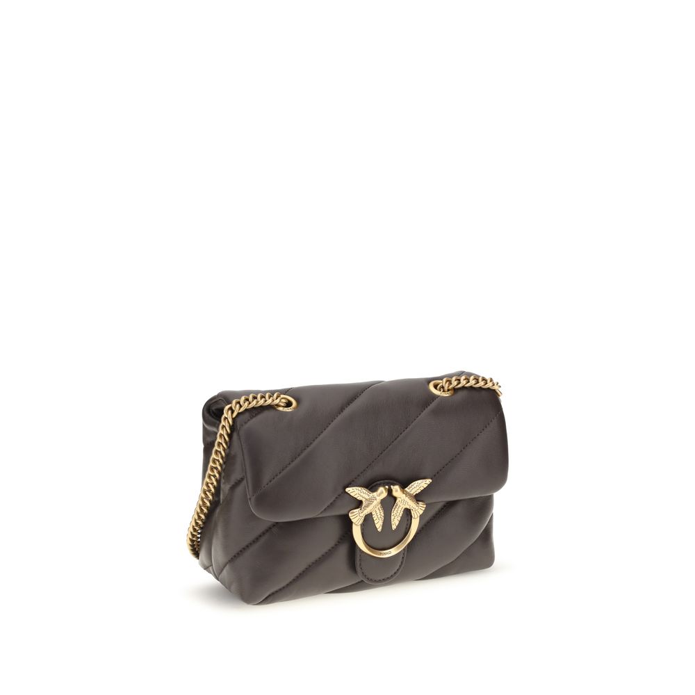 PINKO Brown Calf Leather Bos Taurus Shoulder Bag PINKO