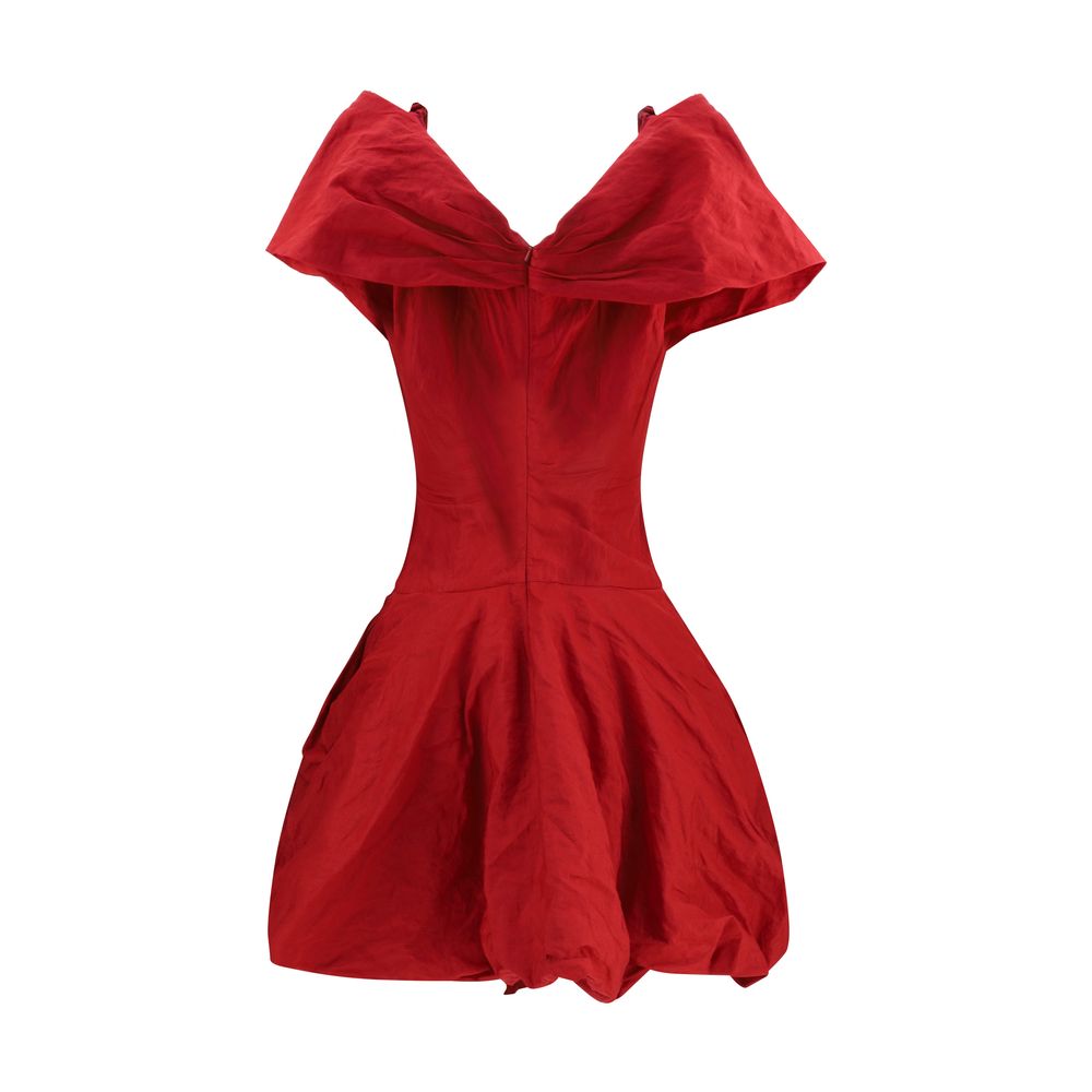 Magda Butrym Red Cotton Cocktail Dress