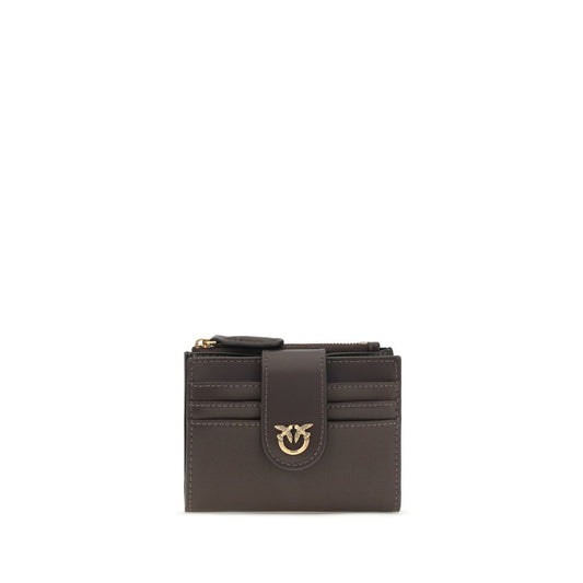 PINKO Brown Calf Leather Bos Taurus Wallet PINKO