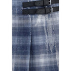 PINKO Blue Polyester Mini Skirt PINKO