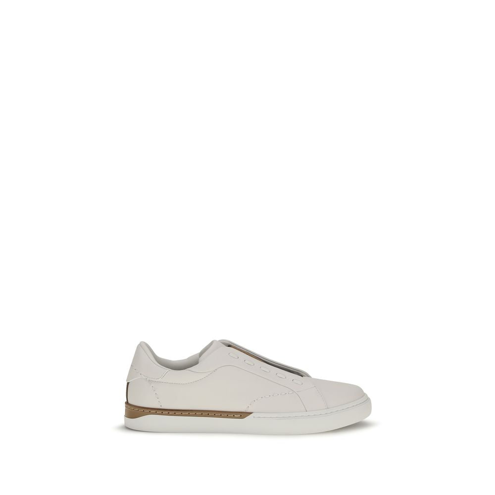 Fendi White Calf Leather Bos Taurus Low Top Sneakers Fendi