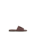 Dolce & Gabbana Brown Calf Leather Bos Taurus Flat Sandals - Eljoys Fashion 