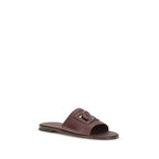 Dolce & Gabbana Brown Calf Leather Bos Taurus Flat Sandals - Eljoys Fashion 