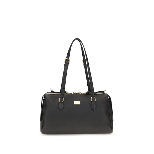 Dolce & Gabbana Black Calf Leather Bos Taurus Shoulder Bag Dolce & Gabbana