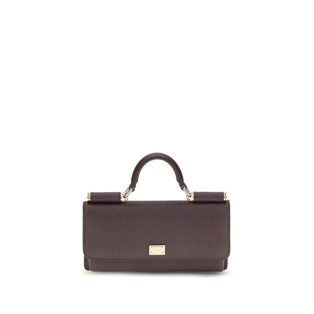 Dolce & Gabbana Brown Calf Leather Bos Taurus Shoulder Bag Dolce & Gabbana