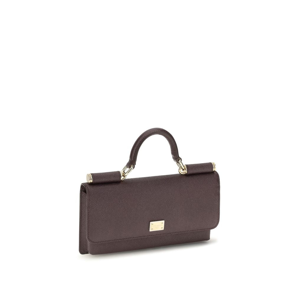 Dolce & Gabbana Brown Calf Leather Bos Taurus Shoulder Bag Dolce & Gabbana