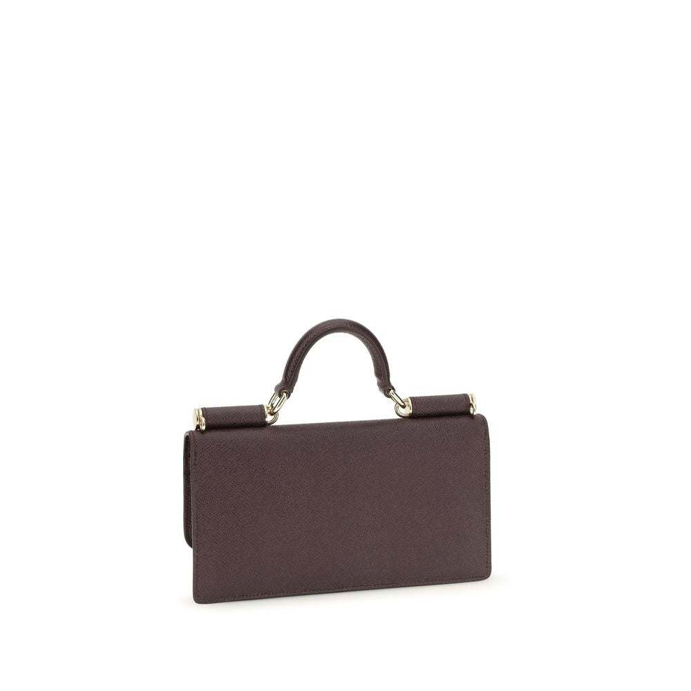 Dolce & Gabbana Brown Calf Leather Bos Taurus Shoulder Bag Dolce & Gabbana