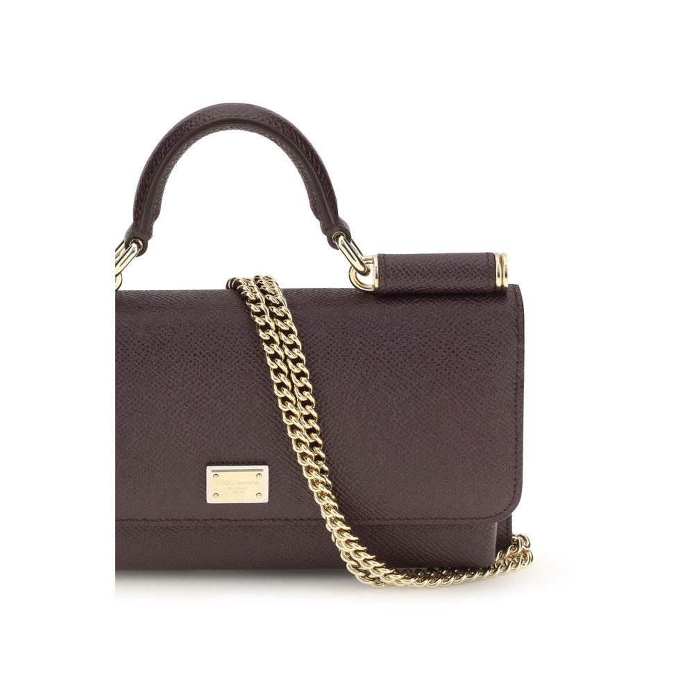 Dolce & Gabbana Brown Calf Leather Bos Taurus Shoulder Bag Dolce & Gabbana