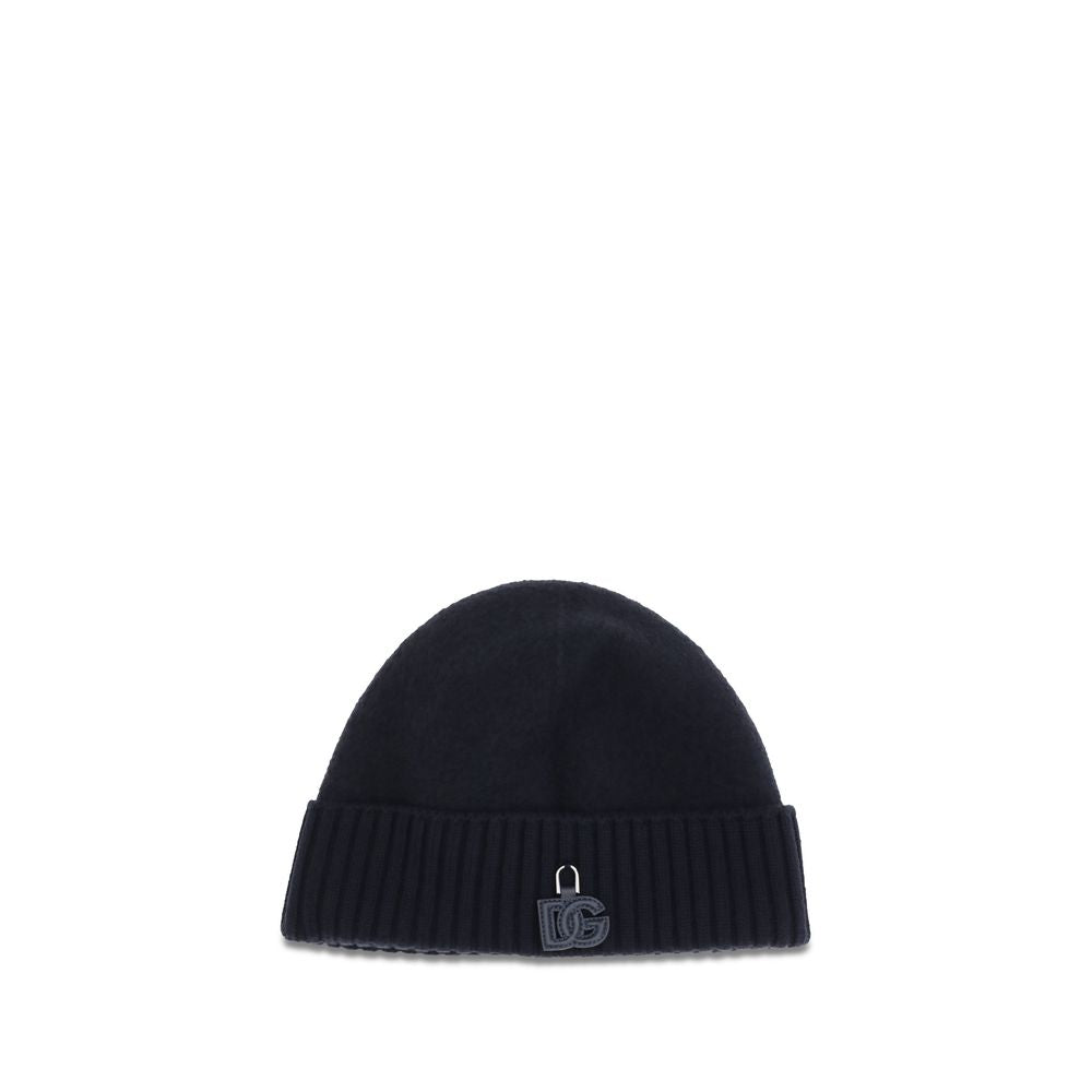 Dolce & Gabbana Black Wool Oves Aries Beanie Dolce & Gabbana