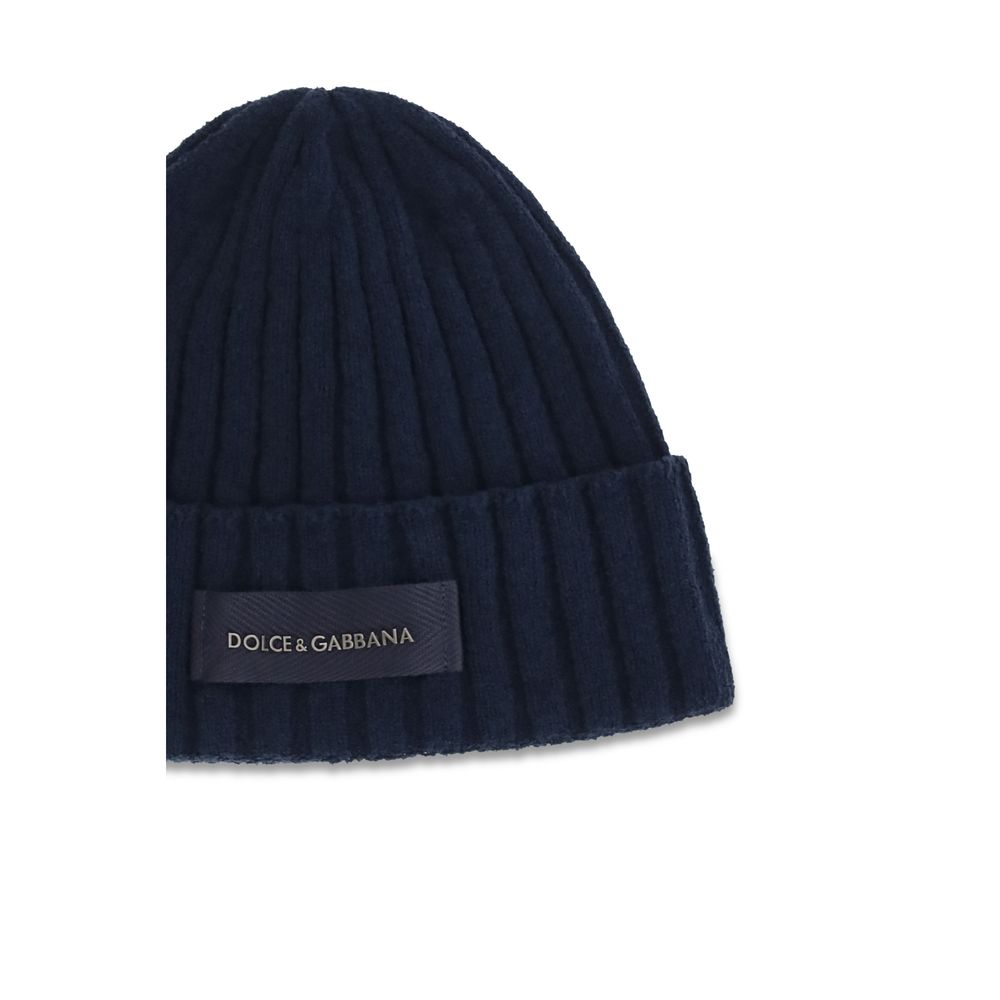 Dolce & Gabbana Blue Wool Oves Aries Beanie Dolce & Gabbana