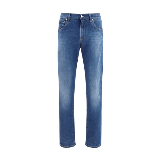 Dolce & Gabbana Blue Cotton Slim Fit Jeans Dolce & Gabbana