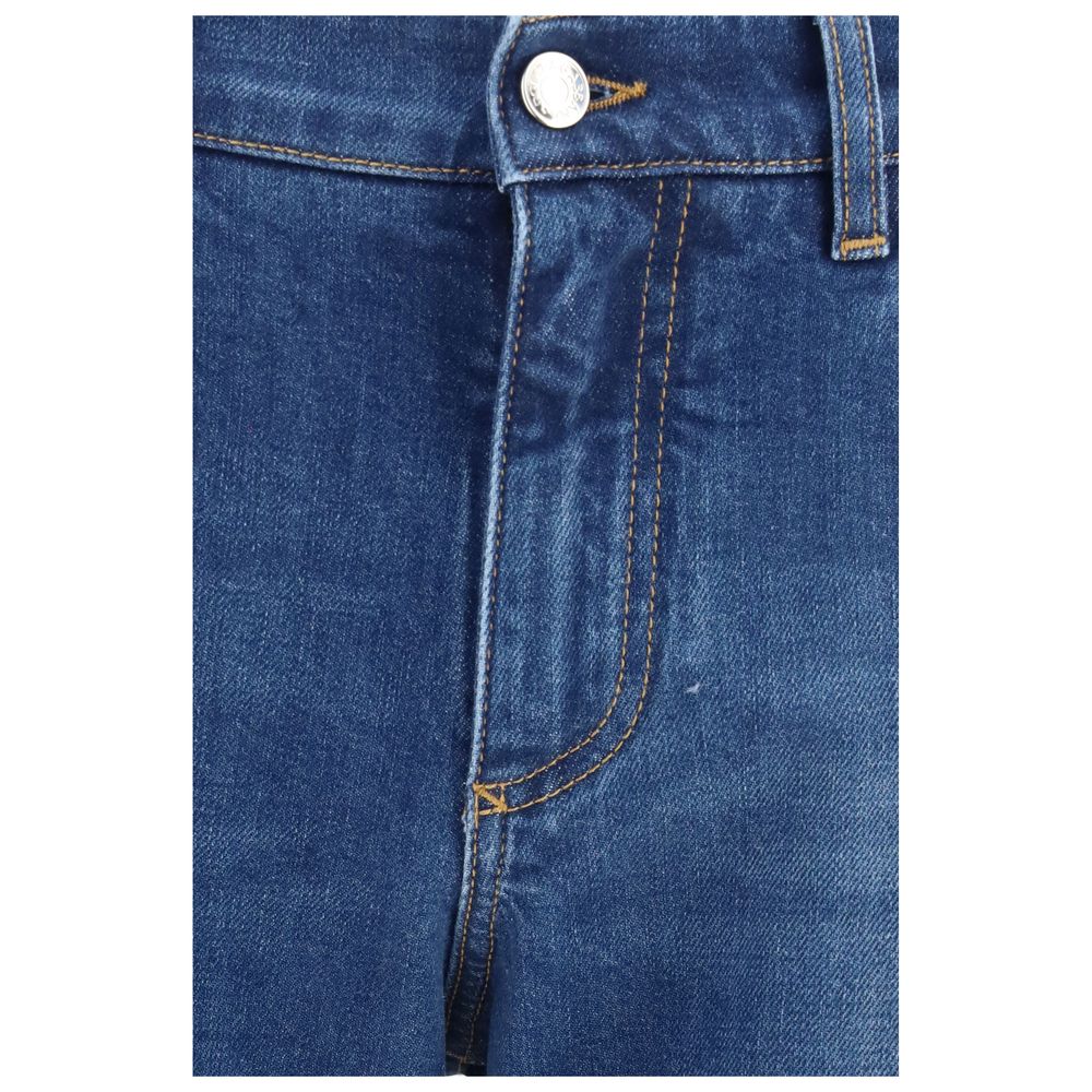 Dolce & Gabbana Blue Cotton Slim Fit Jeans Dolce & Gabbana