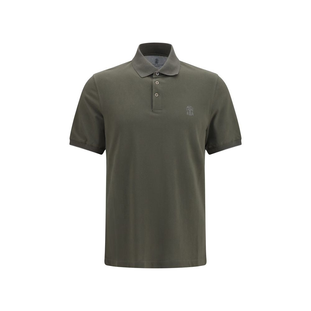 Brunello Cucinelli Bicolor Cotton Polo Shirt Brunello Cucinelli