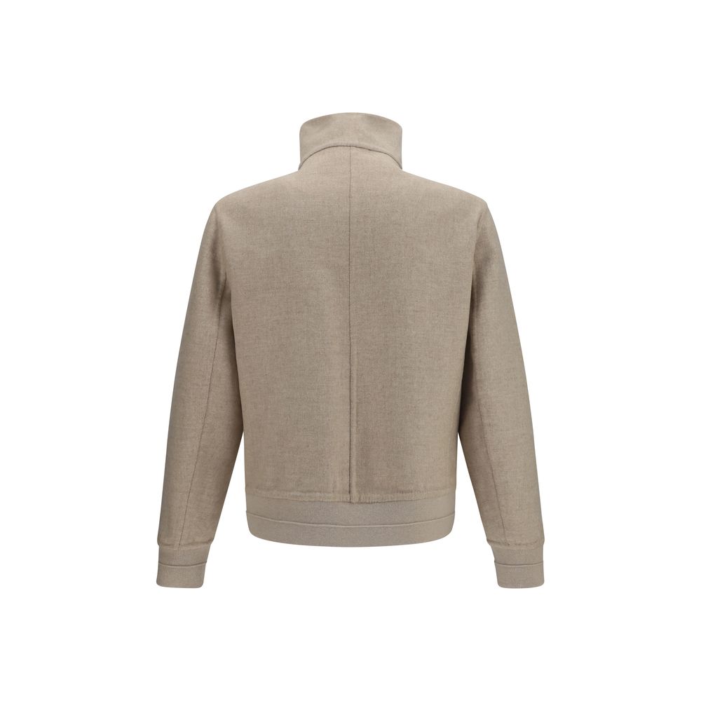 Brunello Cucinelli Beige Cashmere Full-Length Jacket Brunello Cucinelli