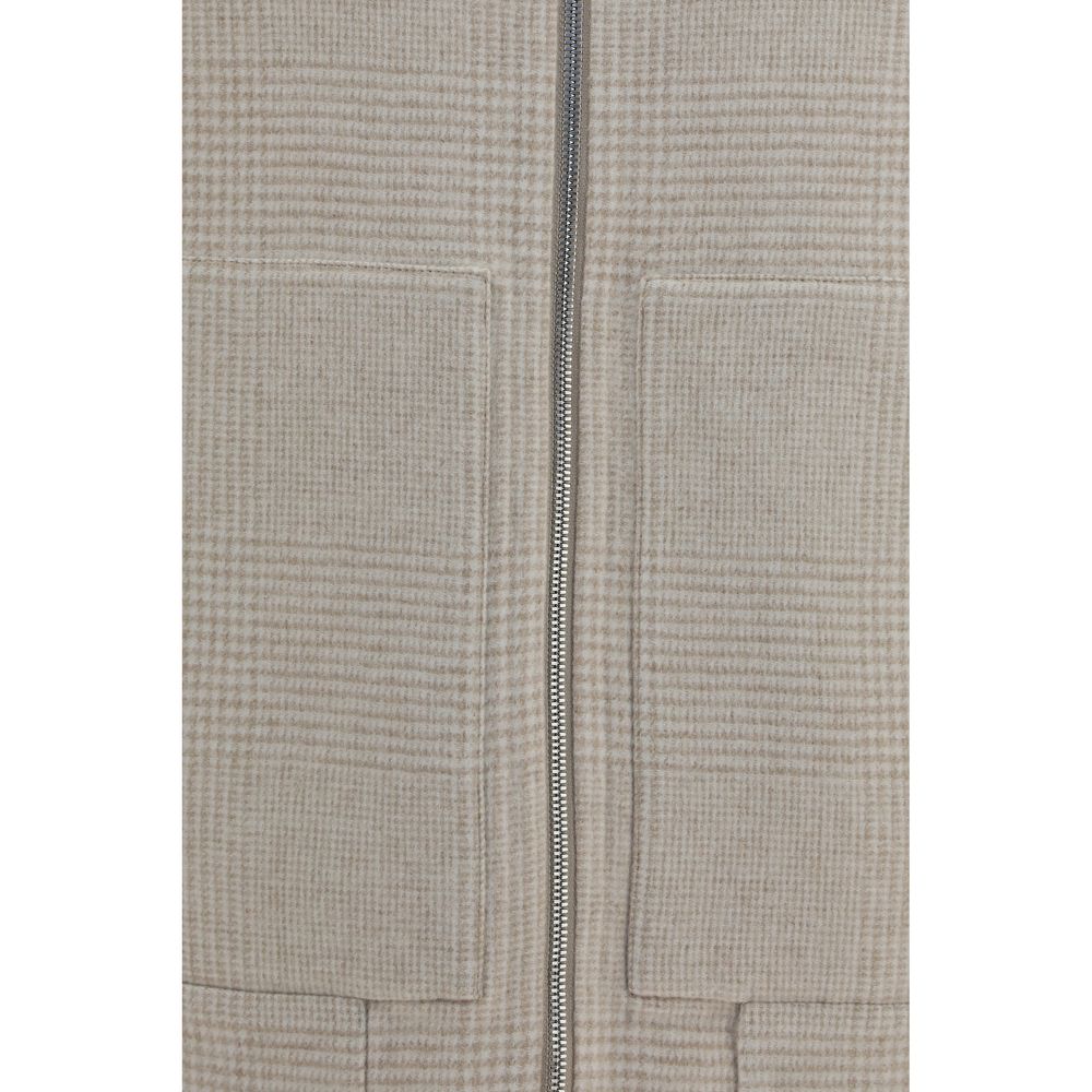 Brunello Cucinelli Beige Cashmere Full-Length Jacket Brunello Cucinelli