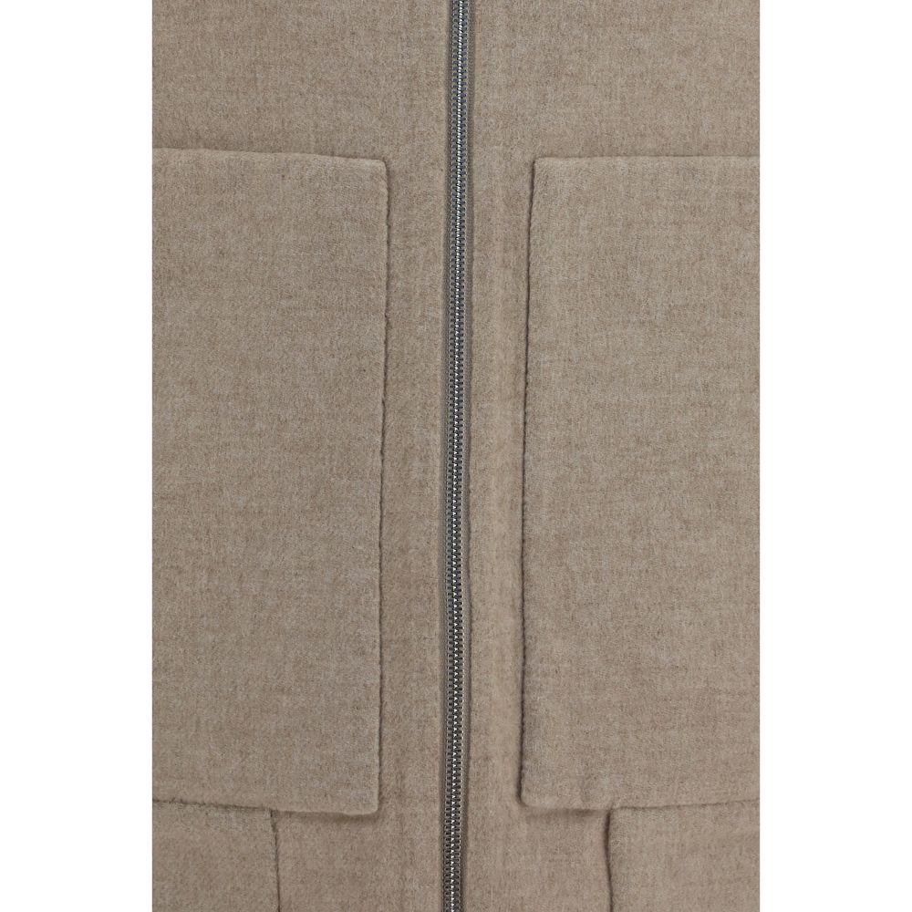 Brunello Cucinelli Beige Cashmere Full-Length Jacket Brunello Cucinelli
