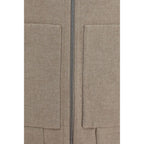 Brunello Cucinelli Beige Cashmere Full-Length Jacket Brunello Cucinelli