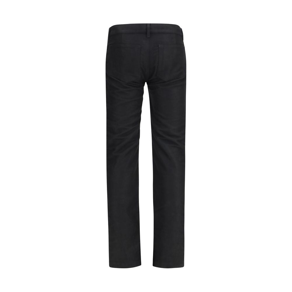Rick Owens Black Wool Oves Aries Straight-Leg Jeans Rick Owens