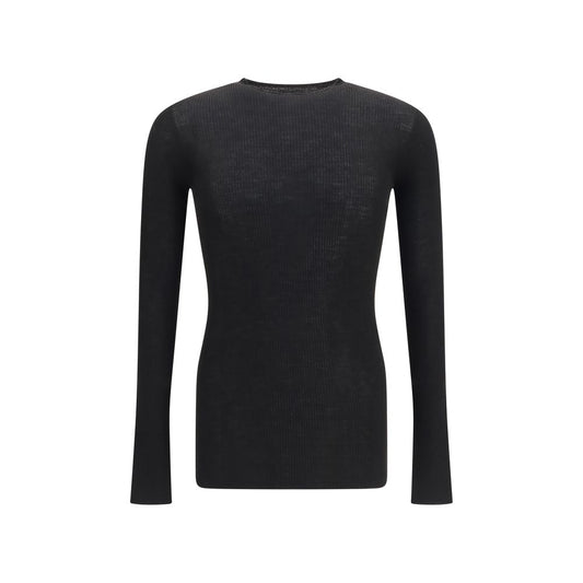 Rick Owens Black Wool Oves Aries Sweatshirt Rick Owens
