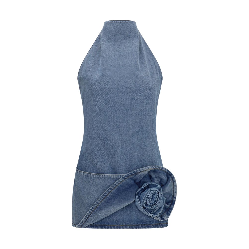 Magda Butrym Blue Cotton Casual Dress Magda Butrym