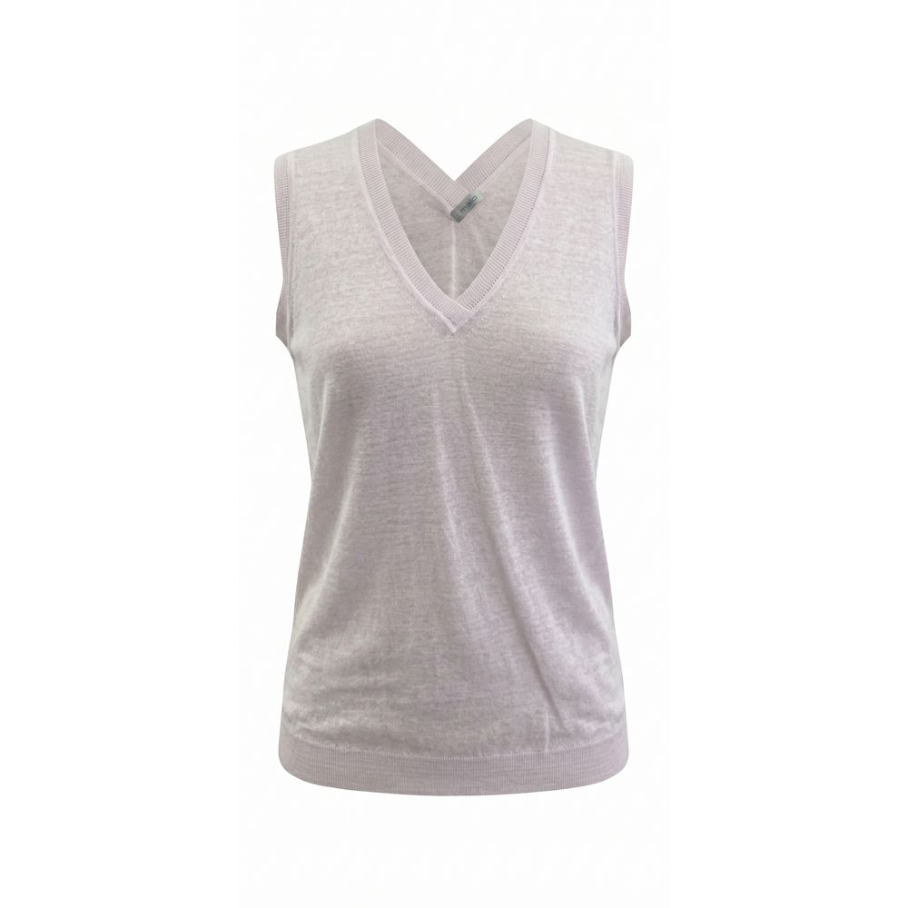 Malo Pink Linen Women Tank Malo