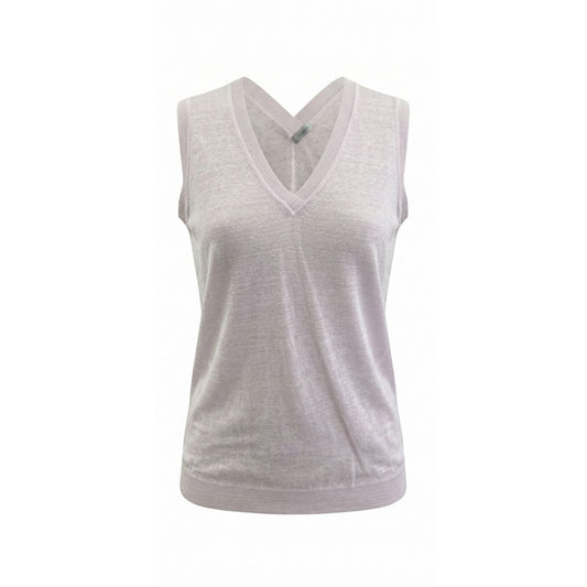 Malo Pink Linen Women Tank Malo