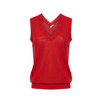 Malo Red Linen Women Tank Malo