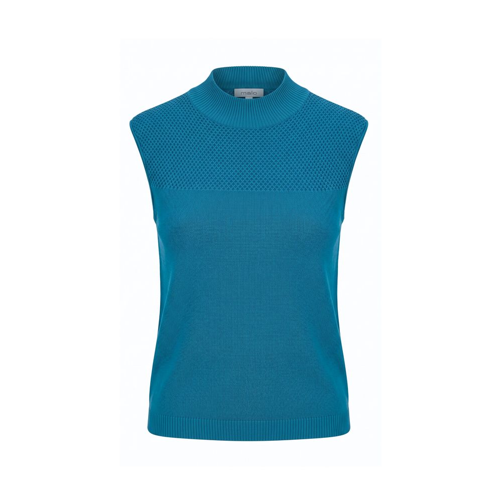 Malo Blue Silk Women Sweater Malo