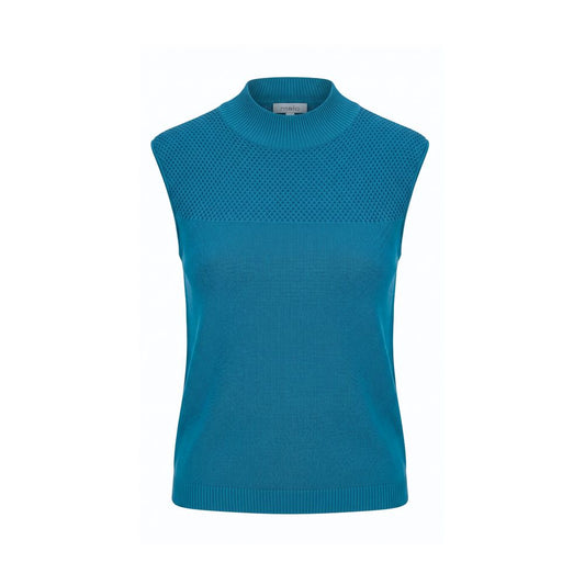 Malo Blue Silk Women Sweater Malo