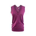 Purple linen women's tank top by Malo, sleeveless design with a relaxed fit and simple scoop neckline.