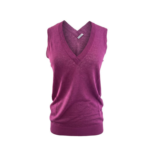 Malo Purple Linen Women Tank Malo
