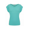 Light blue Malo cotton women's sweater displayed on a hanger, showcasing its soft fabric and classic style.