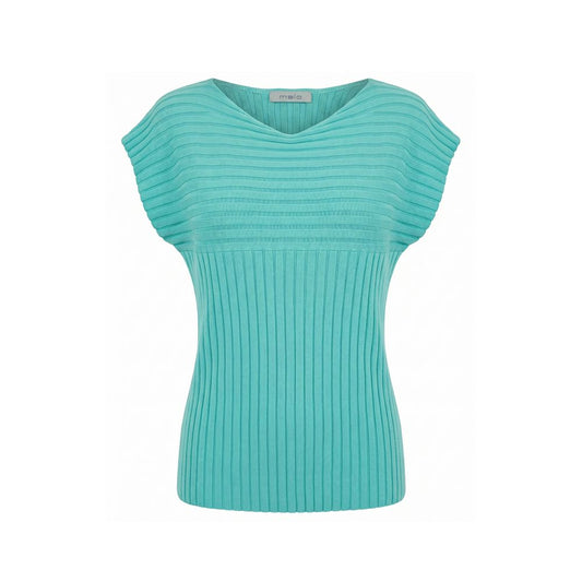 Malo Light Blue Cotton Women Sweater Malo