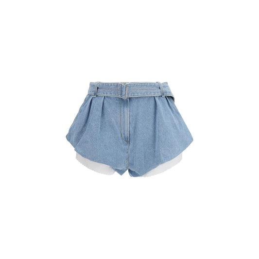 Magda Butrym Blue Cotton Bermuda Shorts Magda Butrym