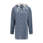 Miu Miu Blue Cotton Pattern Shirt