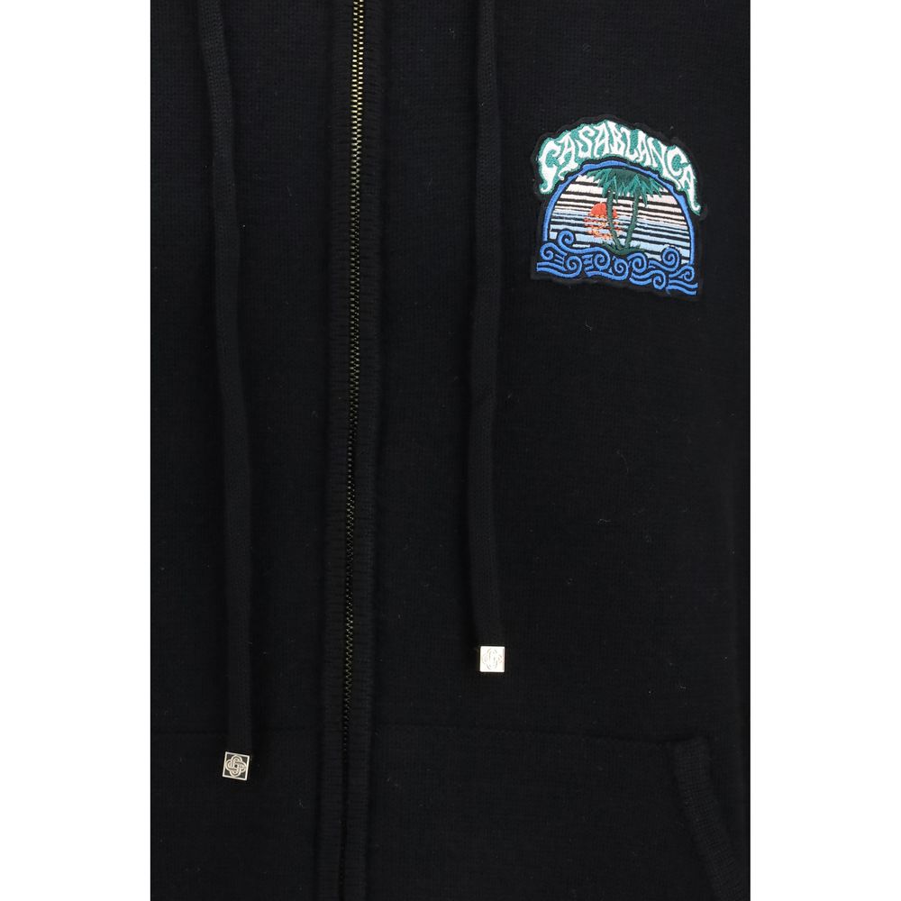 Casablanca Black Wool Oves Aries Sweatshirt Casablanca