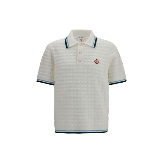 Casablanca White Cotton Polo Shirt Casablanca