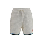 Casablanca White Cotton Bermuda Shorts