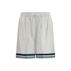 Casablanca White Silk Bermuda Shorts