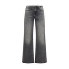 R13 Gray Cotton Straight-Leg Jeans