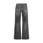 R13 Gray Cotton Straight-Leg Jeans