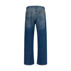 MM6 Blue Cotton Straight-Leg Jeans
