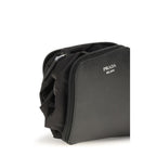 Prada Black Calf Leather Bos Taurus Shoulder Bag
